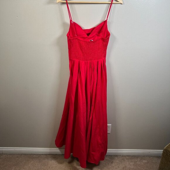 Hello Molly My Standards Maxi Dress Size 4 Red Assymetrical Event Party Wedding - Picture 3 of 12